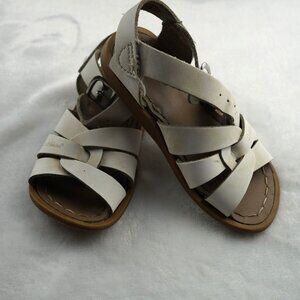 Salt Water White Leather Sandals Toddler Size 7 Classic Summer Fisherman Style